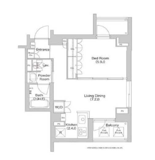 コンフォリア中野 204 間取り図