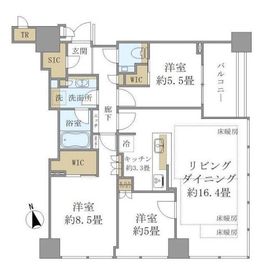 白金ザ・スカイ 19階 間取り図