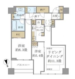 白金ザ・スカイ 23階 間取り図