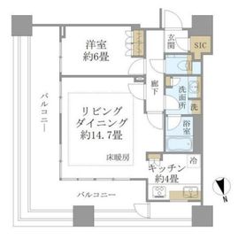 白金ザ・スカイ 14階 間取り図