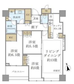 白金ザ・スカイ 19階 間取り図