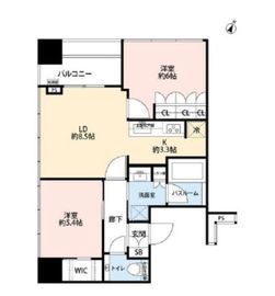 プレミストタワー白金高輪 7階 間取り図