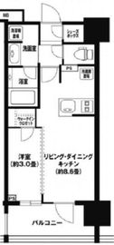 リビオレゾン勝どきnex 13階 間取り図