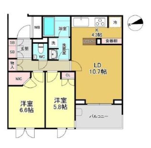 パークシティ浜田山 4階 間取り図