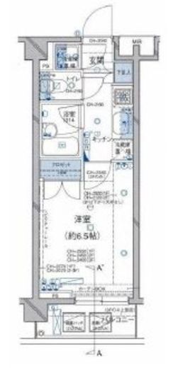 パレステュディオ代々木上原 1階 間取り図