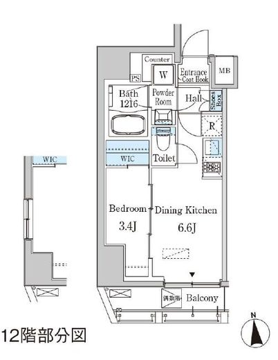 ライオンズフォーシア芝公園 701 間取り図