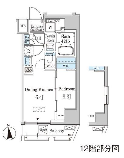 ライオンズフォーシア芝公園 602 間取り図