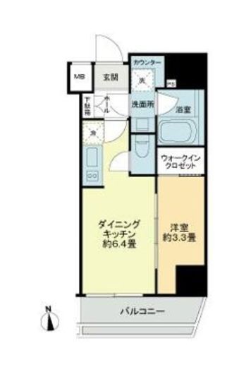 ライオンズフォーシア芝公園 702 間取り図