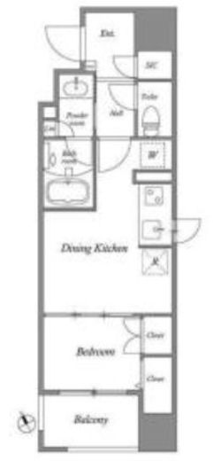 コスモグラシア池田山 1203 間取り図