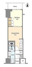 アジュールテラス東陽町 411 間取り図