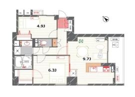アブレスト動坂 702 間取り図
