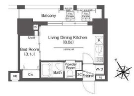 BluRock後楽園 1109 間取り図
