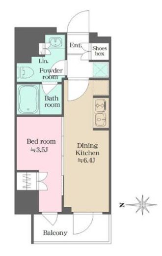 ウエリスアーバン錦糸町 505 間取り図