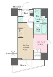 ウエリスアーバン錦糸町 1203 間取り図