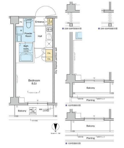 プラウドフラット品川大井町 324 間取り図