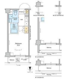 プラウドフラット品川大井町 424 間取り図