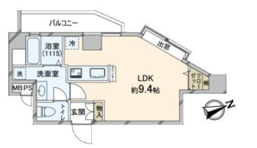 パークサイド白鳳代々木公園 4階 間取り図