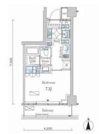 ラティエラ武蔵小杉 434 間取り図