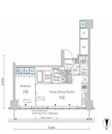 ラティエラ武蔵小杉 321 間取り図