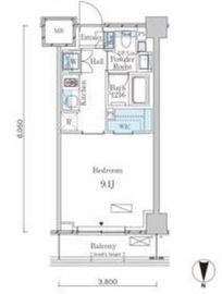 ラティエラ武蔵小杉 426 間取り図