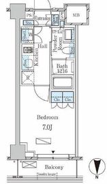 ラティエラ武蔵小杉 423 間取り図