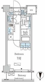 ラティエラ武蔵小杉 420 間取り図