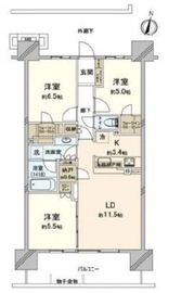 オーベル東陽町ファインレジデンス 5階 間取り図