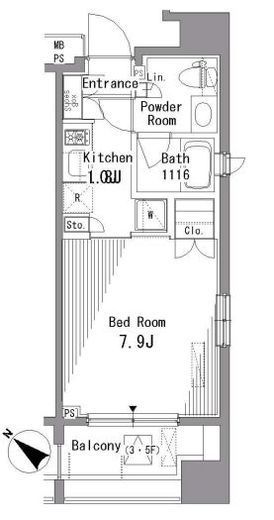 パークアクシス西ヶ原 403 間取り図