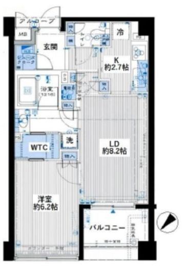 ファミール日本橋浜町グランスイート 6階 間取り図