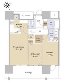 グランドヒルズ恵比寿 5階 間取り図