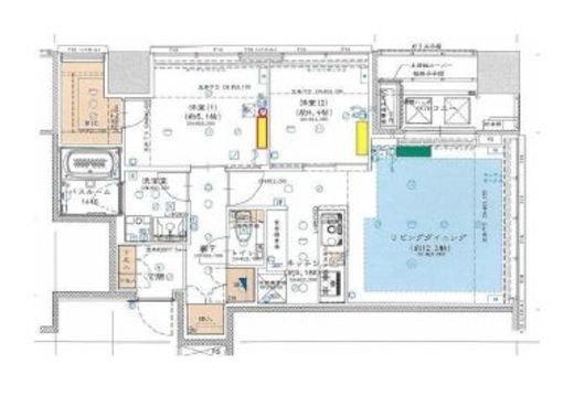 プレミストタワー白金高輪 10階 間取り図