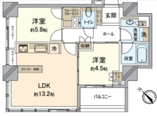 ザ・ヒルトップタワー高輪台 3階 間取り図