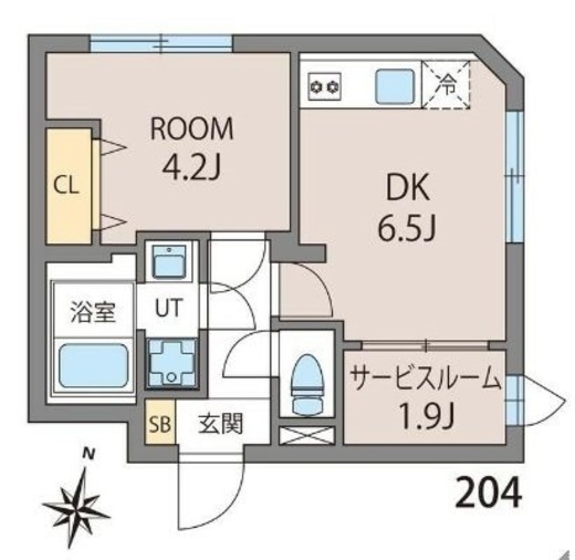 Green way Yakumo (グリーンウェイヤクモ) 204 間取り図