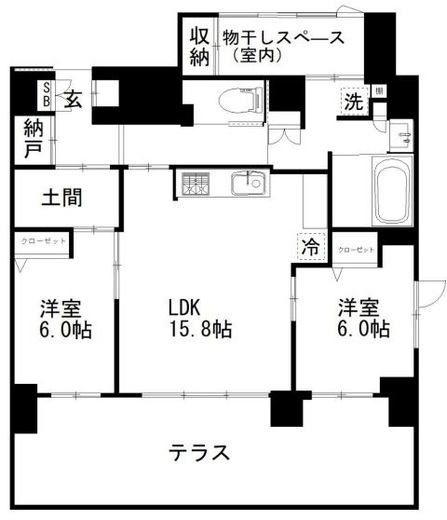 オーギュメント牛込神楽坂 101 間取り図