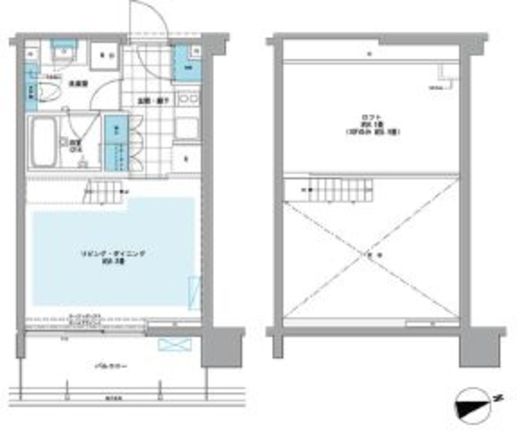 プライムアーバン芝浦LOFT 203 間取り図