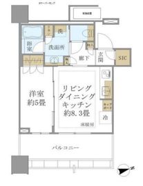白金ザ・スカイ 15階 間取り図