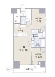 ザ・パークハウスアーバンス御徒町 6階 間取り図
