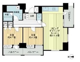 ルネ御苑プラザ 8階 間取り図