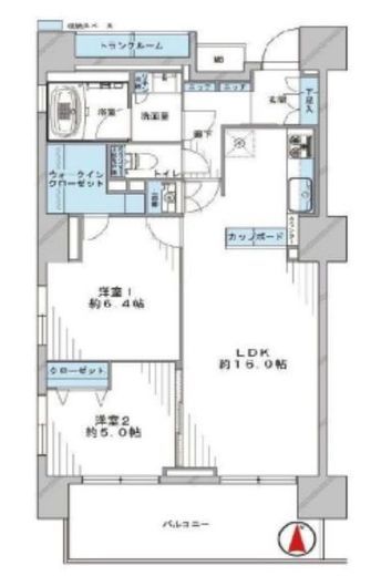 エクサージュ海岸 19階 間取り図
