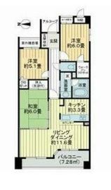 ライオンズマンション祐天寺 2階 間取り図