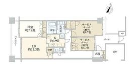 グランフォルム六番町 4階 間取り図