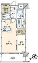 リビオレゾン渋谷笹塚 3階 間取り図