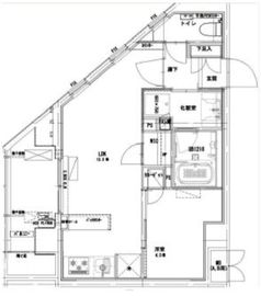 クラッシーコート北大塚 6階 間取り図