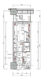 白金ザ・スカイ 8階 間取り図