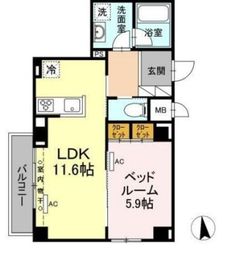 ノイエヴェルト神田明神下 604 間取り図