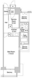 コンフォリア北参道 510 間取り図