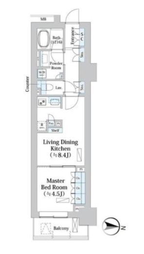 パークホームズ文京小石川ヒルテラス 2階 間取り図