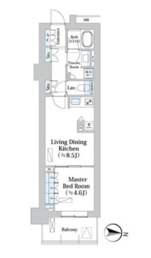 パークホームズ文京小石川ヒルテラス 2階 間取り図