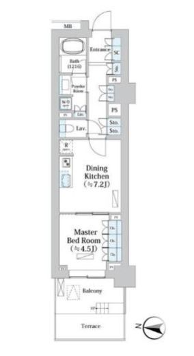 パークホームズ文京小石川ヒルテラス 2階 間取り図