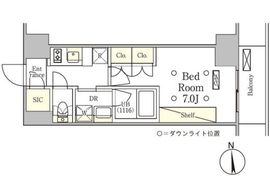 テラス御徒町 1103 間取り図